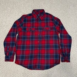 George Casual Button Down Shirt in Red and Blue Plaid